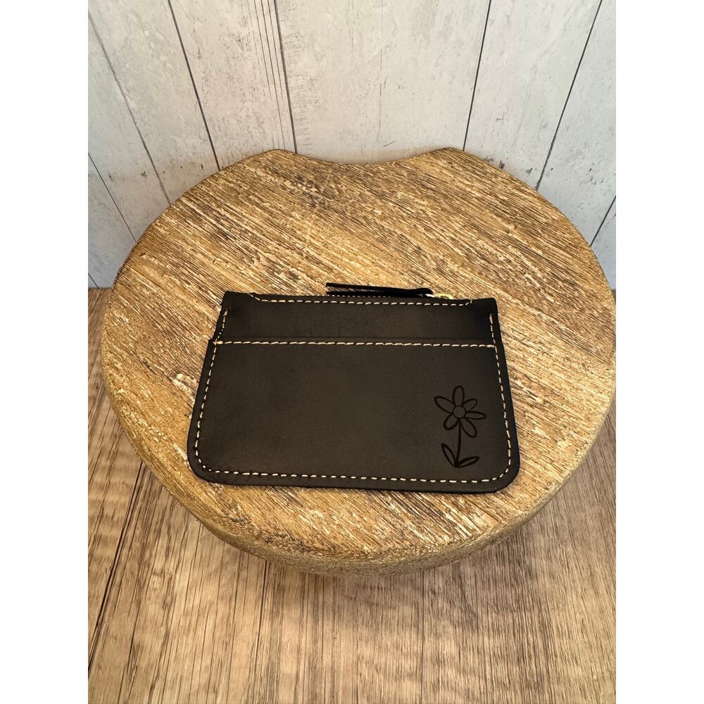 Genuine Leather Wallet BLACK Leather Credit Card Holder Black Leather Wallet